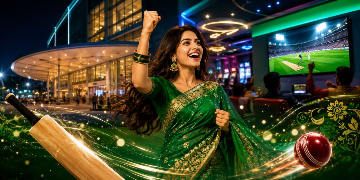 ঢাকায় শাড়ি পরিহিত নারী মোবাইলে ক্রিকেট বেটিং উপভোগ করছেন